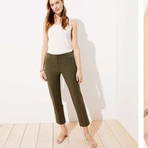 LOFT Cropped Marisa Fit Pants (SZ: 4) Green NWT'S